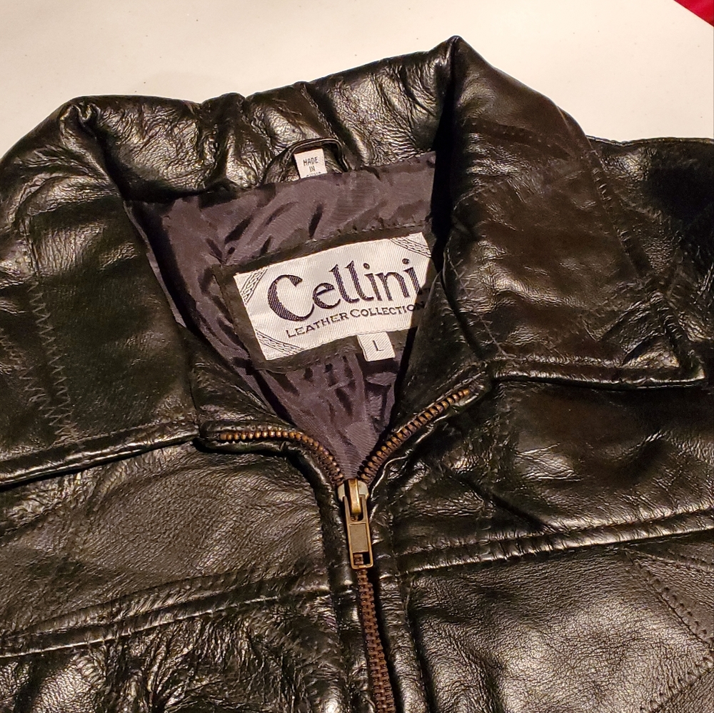 Cellini Leather Jacket Size Large - image 5